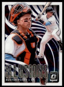 2020 DONRUSS OPTIC ILLUSIONS BUSTER POSEY SAN FRANCISCO GIANTS #OI-3 EX-EXMT+