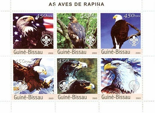 Guinea - Bissau 2003 - Raptors (scouts) 6v. Y&T 1408-1413, Michel 2345-2350. — 第 1/1 张图片