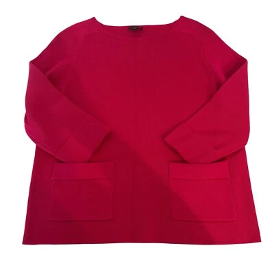 Ann Taylor Pink Pullover Crewneck Knit 3/4 Sleeve Sweater w/ Pockets Size Small - Image 1 of 4