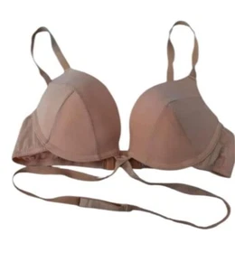 NUDE MICROFIBRE STRAP DETAIL PADDED BRA SIZE 32F CUP B19 - Picture 1 of 2