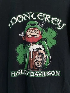 T-Shirt Harley Davidson Kobold Klee Monterey California Lucky Beer Größe L - Bild 1 von 4