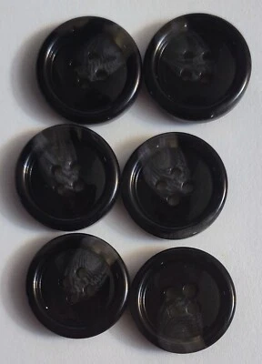 7/8" Black Heavy Craft/Clothing Buttons  - Image 1 of 4