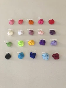 NEW DIY mini Satin Rosette Flower Embellishment baby Headband Handmade Craft   - Picture 1 of 34