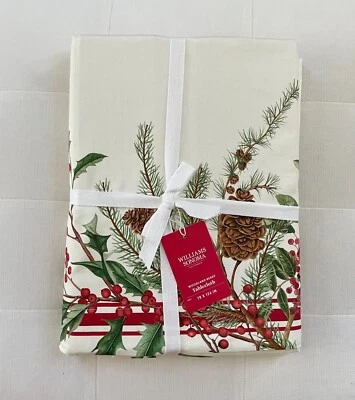 Williams Sonoma WOODLAND BERRY Tablecloth 70” x 126” Holidays NWT - Image 1 of 2