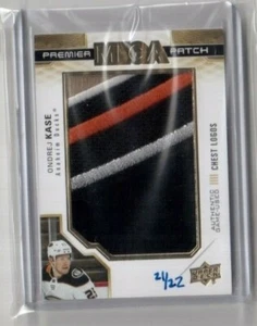 2019-20 UD Premier Mega Patch Chest Logos PMP-OK Ondrej Kase Anaheim Ducks 21/22 - Foto 1 di 2
