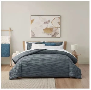 Koolaburra by UGG Koolawash Wavy Clip Jack Comforter Set w/ Shams Full / Queen - Picture 1 of 5