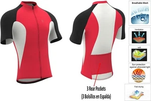 Camiseta de ciclismo para hombre - manga corta, transpirable, ligera, de secado rápido - Imagen 1 de 6
