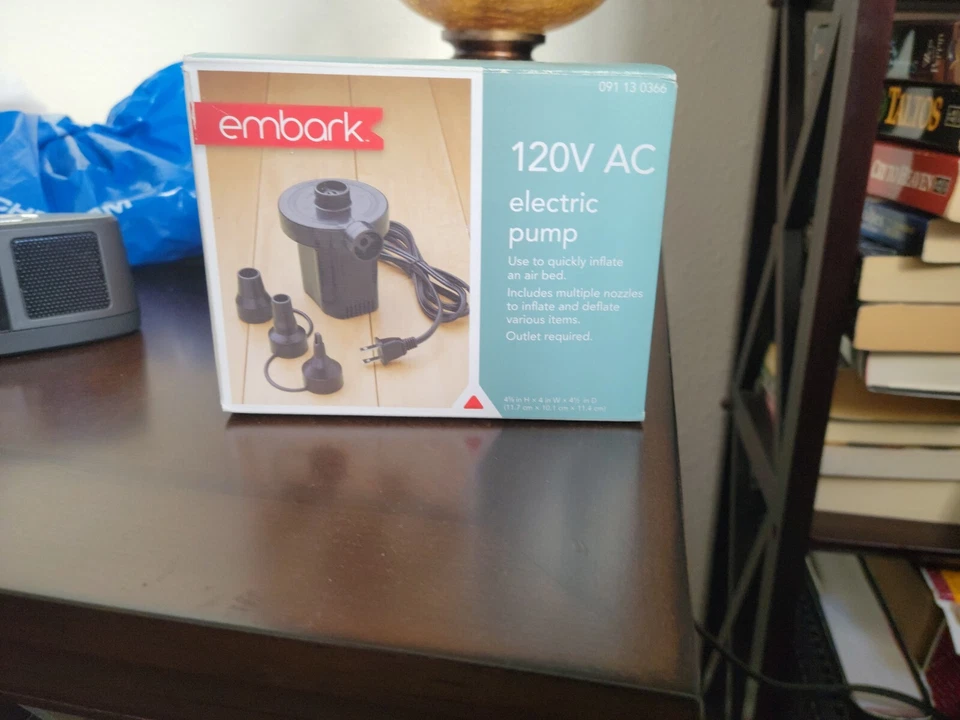 New Embark 120V AC Electric Pump with Multiple Nozzles for Air Beds - Image 1 of 1