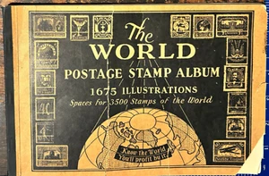 Colección de estampillas postales del viejo mundo #1 álbum SC c1930 ¡Varias condiciones COMO ESTÁN! - Imagen 1 de 24