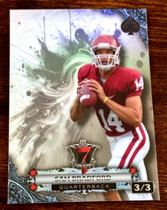 SAM BRADFORD 2024 WILD CARD 7 CARD STUDS # 3/3 OKLAHOMA SOONERS - Picture 1 of 3