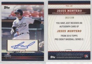 2010 Topps Pro Debut Prospect Auto Blue /199 Jesus Montero #PDA-JM.2 Auto