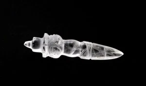 Phurba Cristal de Roche 50 mm Vajrakila Phurbu Rituel tantrique Tibet # 60 - Picture 1 of 1