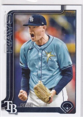 2025 Topps MLB Béisbol Serie 1 No. 198 Pete Fairbanks Rays - Imagen 1 de 2