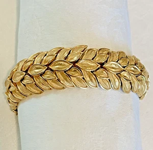 Cadena de seguridad pulsera con hojas estilizadas Crown Trifari - Imagen 1 de 5