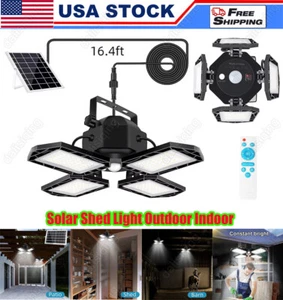 168LED Solar Pendant Light Outdoor Indoor Solar Powered Motion Sensor Shed Light - Picture 1 of 13