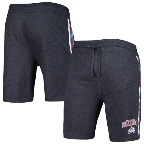 Men's Concepts Sport  Charcoal Colorado Avalanche Team Stripe Shorts Cover