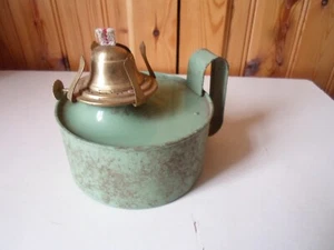 Vintage Handparaffinlampe mit Brenner & Docht KEIN GLAS hellgrün - Bild 1 von 8