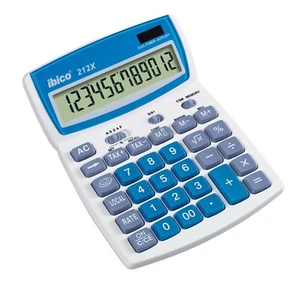 Calculatrice de bureau 212X compacte pour le bureau la maison et l’école Bla... - Photo 1/1