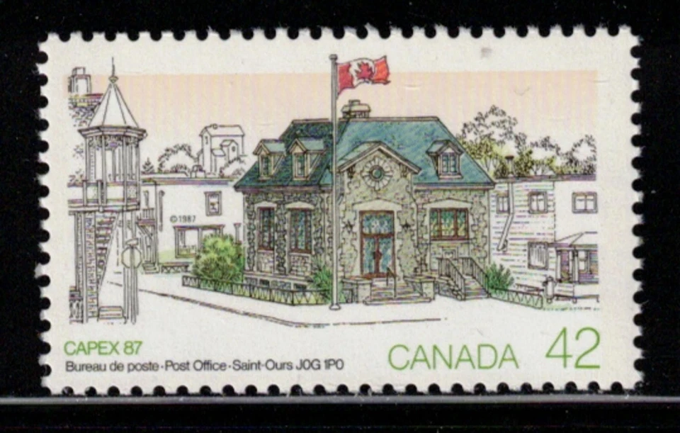 CANADÁ - SCOTT 1125Ad - VFNH - CAPEX 87 - OFICINA DE CORREOS BATTLEFORD - 1987 Foto 1 de 1