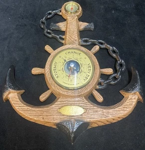 Anchor Barometer Thermometer Miller Studio  Company Vintage - Picture 1 of 6