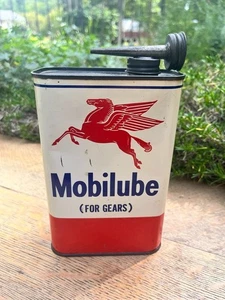 Vintage Mobilube Oil Can / Tin - Picture 1 of 3