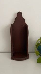 Primitive Wooden Rustic Style Shelf - Colonial Red Color - Home Decor - Picture 1 of 4