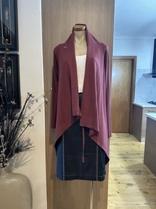 Tokito City Ladies Waterfall Cardigan, Burgundy, Size 14 - Picture 1 of 7