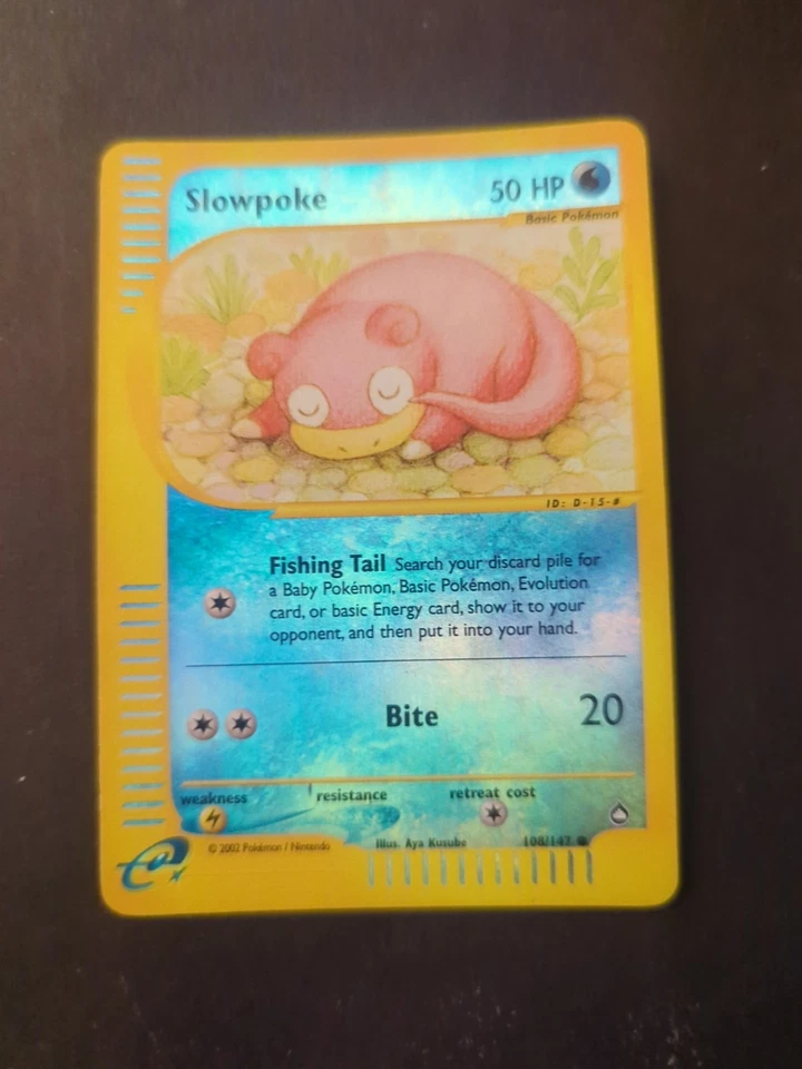 Pokemon Card - Slowpoke Aquapolis 108/147 Reverse Holo LP - Image 1 of 4