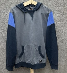 Nike Hoodie Mens L Gray Blue Hooded Pullover Workout Gym Kangaroo Pocket Y2K - Picture 1 of 7