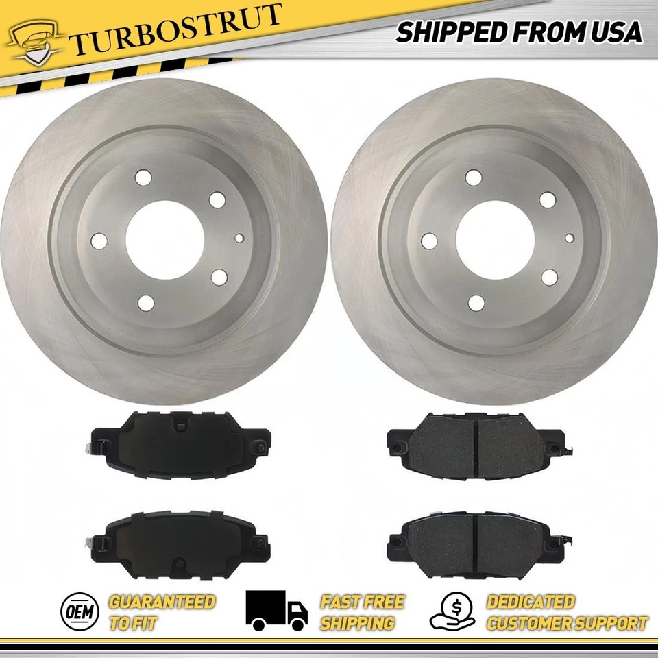 Kit de pastilhas de freio rotores de freio traseiros OE para 2016-2019 Mazda CX-5 2.0L - Imagem 1 de 1