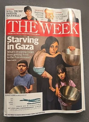 Week Magazine August 2025 Starving Gaza Israel Ozzy Ozbourne Volume 25 Iss 1247 - Image 1 of 2