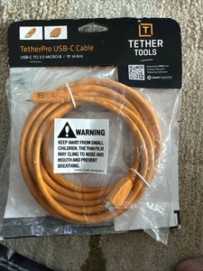 Tether Tools TetherPro USB-C - 3.0 Male B 15ft CUC3415-ORG - Afbeelding 1 van 4
