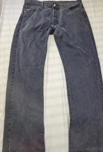 Levis 501 Jeans Mens 36x36 Black 0660 Button Fly Western Made Mexico  - Picture 1 of 16