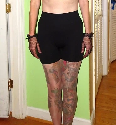 Vintage Black Short Leg Girdle M shapewear pinup retro shapewear sissy pantie - Image 1 of 4