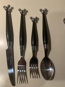 Disney Parks 1 place setting (4 Piece) Flatware Set Mickey Mouse Silverware - Picture 1 of 3