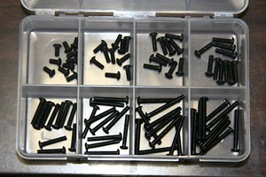 1-72 X 1/8"" A TRAVÉS DE 1"" BOTÓN TAPA TORNILLO ALEACIÓN SURTIDO NEGRO - Imagen 1 de 1