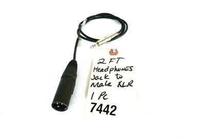 CONECTOR ESTÉREO TORBELLINO DE 2 PIES A CONECTOR ESTÉREO XLR MACHO A 3 PINES XLR #7442 (UNO) Foto 1 de 3