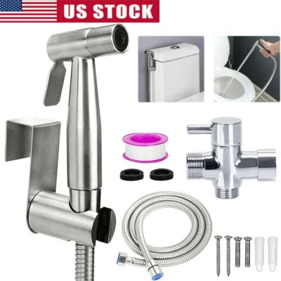 High Quality Hand Held Toilet Bidet Sprayer Bathroom Shower Kit with T Adaptor - Image 1 of 4
