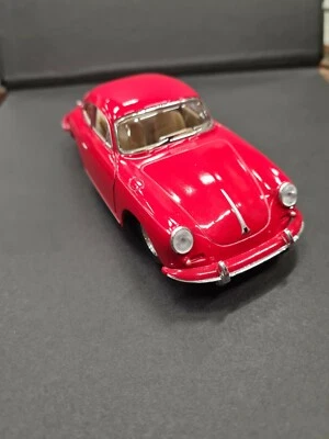 Porsche 356 B Carrera 2 Rosso Kinsmart Auto Giocattolo Modello 1/32 Scala - Immagine 1 di 2