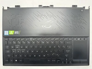 FOR Asus ROG Zephyrus S GX531GX GX531GXR Palmrest Keyboard LED RGB US-Int black - Afbeelding 1 van 2