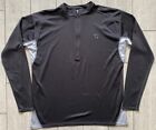 Pearl Izumi Cycling Jersey Mens XL Black Long Sleeve 1/4 Zip Pullover USA VTG