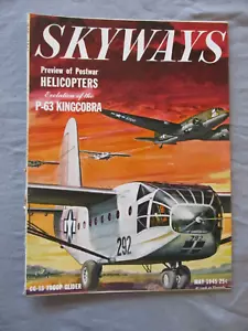 vintage Issue of May 1945 Skyways Magazine, Airplane, Flying, War - Imagen 1 de 9