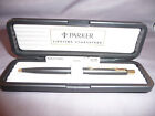 Parker Vintage Classic Matte Black Ball Pen-Gold Trim-new in box