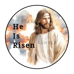 Easter Jesus He Is Risen stickers labels tags envelope seals party favors - Picture 1 of 2