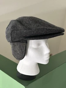 Vintage DOBBS Cabbie Hat with Ear Muffs 7 5/8 Gray  - Picture 1 of 13