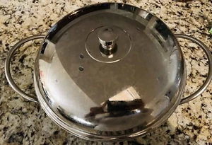 Marinex Glass Dish Buffet Server Food Warmer Chafing Dish chrome round - Picture 1 of 4