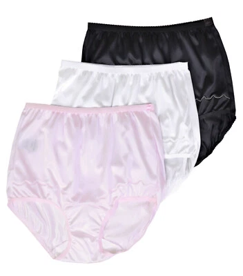 Dixie Belle Womens Underwear Pink White Black Brief Nylon High Waist Panties - Image 1 of 4