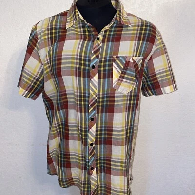 VINTAGE AMBIGUOUS Plaid Shirt Large Skater Grunge Y2K Ambig Button Up - Image 1 of 4