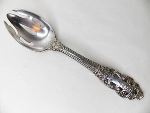 GORHAM CROWN BAROQUE STERLING SILVER SLOTTED SERVING SPOON  8 3/8" NO MONO - Picture 1 of 3