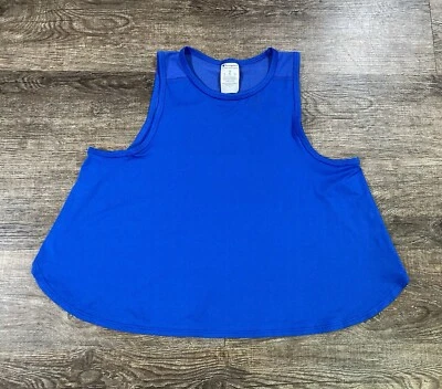 CHAMPION Women’s Drapey Mesh Loose Sleeveless Active Wear Tank Top Royal S - Image 1 of 4